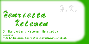 henrietta kelemen business card